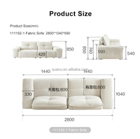 111192 Quanu Hochwertiges 3-Sitzer Neues Ecksofa Weiches Modulares Sofa Wohnzimmermöbel Chenille-Stoff Couches und Sofas