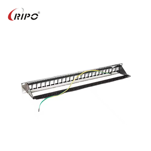 Bảng điều khiển vá 24 cổng được che chắn/không được che chắn | quản lý cáp treo tường/giá đỡ với bảo vệ EMI - Product Image 2