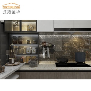 Decoración de interiores, <span class=keywords><strong>en</strong></span> forma de U de diseño de cocina de grano de madera de Australia apartamento moderno del Gabinete de cocina - Product Image 2