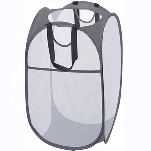 Cesto de lavandería emergente de malla aceptable con logotipo personalizado, cesta cuadrada plegable para <span class=keywords><strong>ropa</strong></span> <span class=keywords><strong>sucia</strong></span>, habitación de niños, <span class=keywords><strong>baño</strong></span> de viaje, plegable - Product Image 3