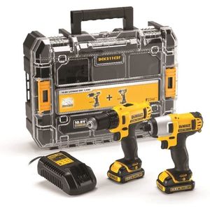 Per DEWALT Kit DCK211C2T-QW 10.8 V DCD710 impulsion Drill 1/4 \ "DCF815 pulse Driver 2 1.3 Ah XR batterie agli ioni di litio - Product Image 2