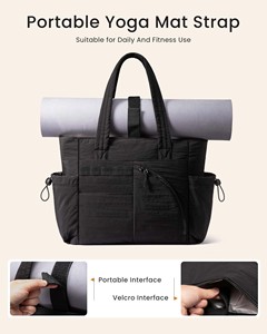 Fashion <b>Custom</b> Unisex Sports Tote Bag Women's Tote Handbags Puffer Bag Lightweight Quilted Yoga Bags with Compartment for Women - Product Image 3