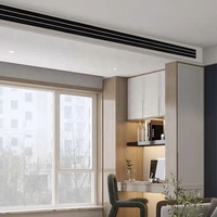 Diffuseur linéaire en aluminium noir/blanc, peignable, anti-rongeurs, grille de ventilation de plafond, sortie d'air CVC pour hôpitaux et écoles