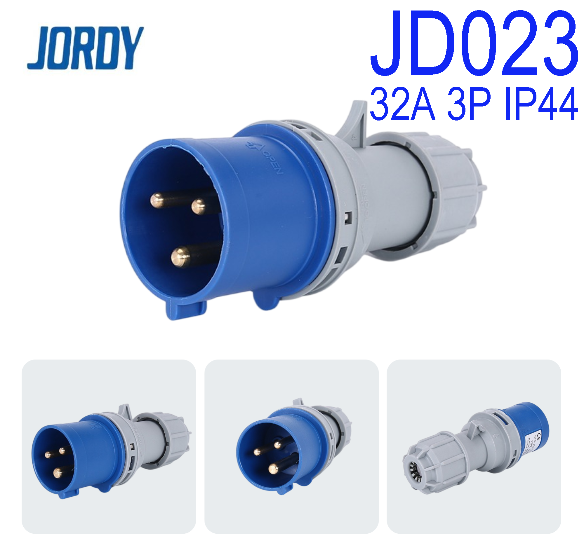 ปลั๊กสีน้ำเงิน 32A 3P 230V