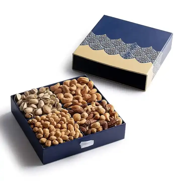 Kunden spezifische Luxus-Snacks-Box für Haselnuss-Walnuss-Kerne Cashew-Trockenfrucht-Nüsse