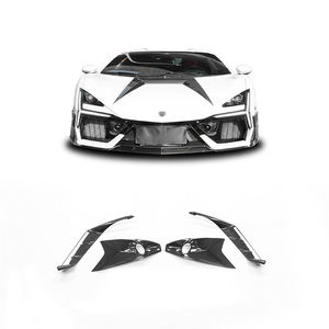 Accessoires automobiles : Garnitures décoratives pour phares en fibre de carbone sèche style MSY pour Lamborghini Revuelto (paupières en fibre de carbone) - Product Image 1