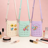 Bolso de Hombro de Moda 2026 para Mujer, Bolso de Viaje para Niñas, Bolsos de Almacenamiento, Bolsos Cruzados de Silicona con Dijes DIY para Teléfono Móvil