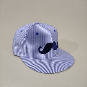 Gorra de Béisbol de Moda Hip-hop con Borde Plano y Diseño de Bigote a Rayas - Product Image 3