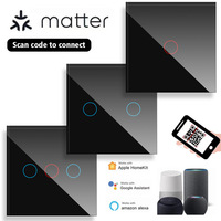 Interruptor Táctil WiFi Tuya Moderno, Proveedor de Interruptores Inteligentes Multi-Gang, Resistentes al Agua, para Hogar Inteligente, Control Remoto, Enchufes EU/UK