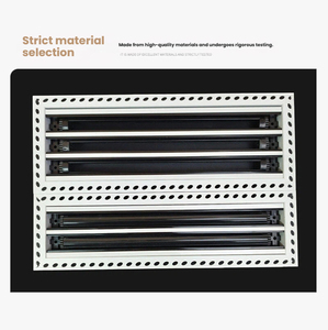 Diffuseur linéaire encastré pour plâtre avec lame réglable, grille d'aération linéaire dissimulée pour cloison sèche, taille personnalisée, système d'air frais - Product Image 4