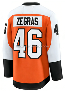 Meilleure qualité, cousu, personnalisable # 39 Matvei Michkov # 46 Trevor Zegras # Maillot <span class=keywords><strong>de</strong></span> hockey sur glace américain 11 Travis Konecny - Product Image 3