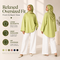 Abaya à manches longues pour femmes grandes tailles, chemise modeste, tenue décontractée pour femmes musulmanes, printemps automne, ethnique, respirante