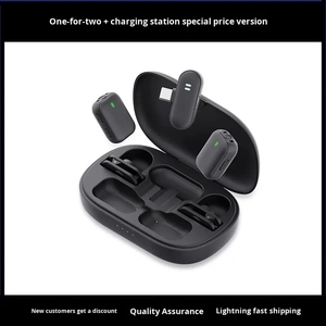 manufacturer QY10 Wireless Lavalier Microphone with Charging <b>Case</b> Type C Connector Omni Directional Condenser Mic for <b>Recording</b> - Product Image 5