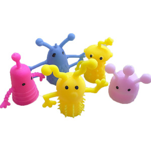 Mùa đông siêu mềm TPR cao su ngón tay cots quái vật búp bê TPR nhỏ Quái Vật ngón tay con rối nhỏ đồ chơi sang trọng bóp đồ chơi - Product Image 5