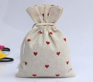 Linen Rope Handle <b>Drawstring</b> <b>Bag</b> - Product Image 3