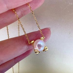 Light Luxury Freshwater <b>Pearl</b> <b>Necklace</b> 10-11mm Niche Fairy Link Road S925 <b>Silver</b> Collarbone Chain Accessory - Product Image 1