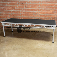 Topfinger 2025 pas cher prix Mega Deck scène d'assemblage en alliage d'aluminium avec hauteur réglable pour la fête de mariage de Performance