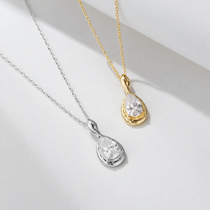 OAHLAN 고급 보석 골드 스네이크 S925 스털링 실버 펜던트 목걸이 배 컷 지르콘 여성 기념일 결혼 선물 - Product Image 2