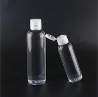 Bouteille en plastique transparente avec bouchon à clapet en PP, 1oz, 2oz, 4oz, 5oz, 100ml, 120ml, vente en gros