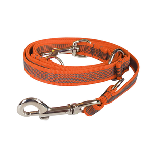 多機能調節可能なナイロンラバードッグリーシュ耐久性と堅牢性のあるドッグリードトレーニングダブルリード - Product Image 1