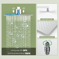Ensemble de robinetterie de douche à pression ultime Honedec pour hôtel, en laiton massif, avec jets contractés, valve en céramique, finition polie, monocommande, fonction massage