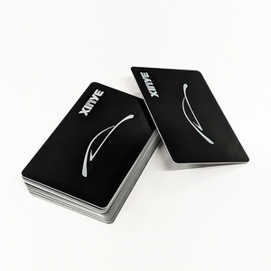 Fabricant de cartes NFC noires, surface brillante, PVC noir, gravure au laser UV, logo ICODE SLIX 1KB 2KB, <span class=keywords><strong>carte</strong></span> RFID en gros - Product Image 5