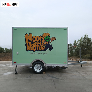 Remolque de Comida Rápida Tipo Hot Dog, Remolque con Barra de Remolque, Camión Cocina Móvil, Carrito de Comida Multifuncional - Product Image 5