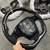 Roda kemudi kulit kustom untuk Mazda 3 5 6 Axela MX-5 MX5 Aksesori Mobil roda kemudi serat karbon