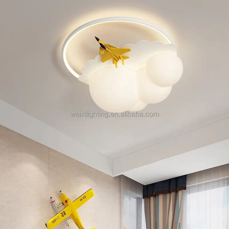 Full Spectrum Children's Room Ceiling Light 2023 New Cartoon Aircraft Bedroom Light Simple Modern Room Light