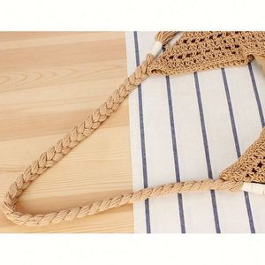 Nuevo Bolso Tote Triangular Grande y Exquisito para Mujer, Tejido a Mano, para la Playa, Vacaciones y Fiestas - Product Image 4