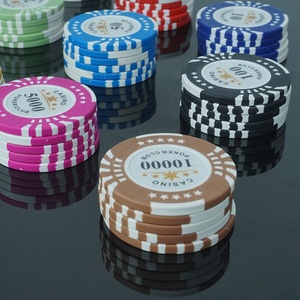 Fichas de póker de alta calidad, arcilla de cinco estrellas, 14g, 40mm, 11 colores con palos de valor en efectivo, logotipo personalizado para casino, club de póker, venta al por mayor de fábrica - Product Image 6