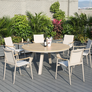 Ensemble de salle à manger de bar d'extérieur 2 pièces Cadre en <span class=keywords><strong>aluminium</strong></span> Rotin tissé <span class=keywords><strong>pour</strong></span> café <span class=keywords><strong>Terrasse</strong></span> Vente en gros - Product Image 2