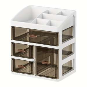 Organizador de Escritorio de Gran Capacidad de 3/4 Niveles con Cajón para Cosméticos y Papelería, Caja de Almacenamiento de Uso Ligero, Hecho en China - Product Image 4