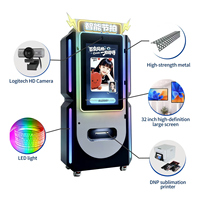 Cabine photo intelligente Letsamuse, populaire et tendance, avec écran tactile, LED RGB, kiosque en libre-service et roulettes