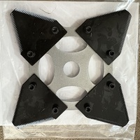 Lame de tondeuse à gazon à 4 dents fines et dentelées noires, accessoire de machine de jardin pour une coupe efficace des mauvaises herbes et des arbustes