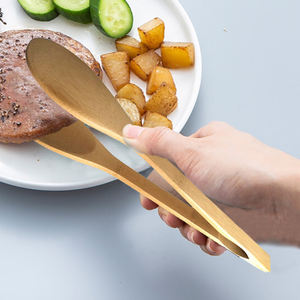 ชุดเครื่องครัวด้ามไม้กันลื่นที่คีบบาร์บีคิวสำหรับทำอาหารเชฟของขบเคี้ยวสำหรับสลัด<span class=keywords><strong>หมู</strong></span>สับขนมปังทอดปลอดภัย - Product Image 3