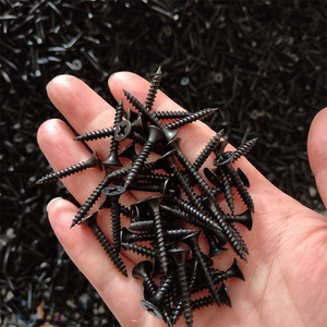 Tornillos para paneles de yeso Andika con cabeza de tornillo de 1 pulgada (25 mm) Knauf, negros, con cámara oculta, rosca fina, tornillos metálicos para paneles de yeso, parafuso para madera - Product Image 1