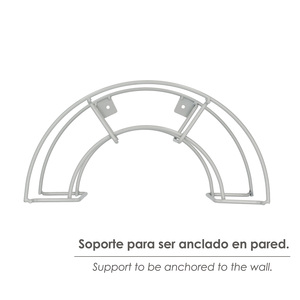 Supporto a Muro in Metallo per Tubo Flessibile 1/2 Grigio Luna - Product Image 3