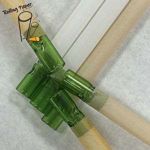 Papier à rouler personnalisé de 109 mm, non blanchi, blanc, diamètre de la bande de 10 mm, bouche en verre vert, avec une bonne sensation de fumée - Product Image 2