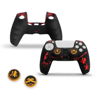 Étui de protection, coque de protection en silicone avec poignées pour pouces gratuites pour la manette Dualsense PS5