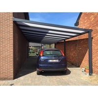 Abri voiture double extérieur robuste auvent de garage pour deux voitures abri de voiture en aluminium