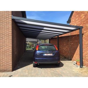 Abri voiture double extérieur robuste auvent de garage pour deux voitures abri de voiture en aluminium - Product Image 6