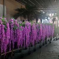 150cm de haut glycine arbre faux violet bleu Faux soie fleurs décoration de Table de mariage plante artificielle centre de table pour