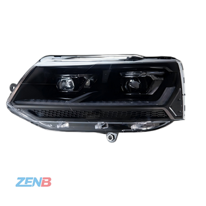 ชุดไฟหน้าสำหรับรถตู้ VW Multivan T5 รุ่น <span class=keywords><strong>Caravelle</strong></span> อัพเกรดด้วยเลนส์โปรเจคเตอร์ LED ไฟเดย์ไลท์ พร้อมไฟเลี้ยวแบบไล่ระดับ - Product Image 3
