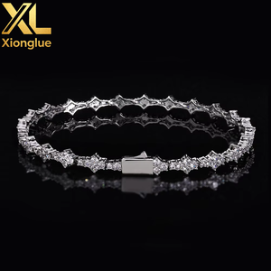 European American 6.5mm Spring Zircon Tennis Bracelet Cross-Border Fine Chain Link Jewelry for <b>Men</b> Women Personalities - Product Image 3
