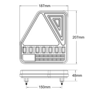 Nouveau <span class=keywords><strong>feu</strong></span> arrière de remorque à LED 12V 24V ECE E-MARK, clignotant, <span class=keywords><strong>stop</strong></span>, marche arrière, réflecteur, remorque, camping-car, universel - Product Image 5