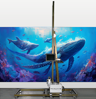 CMYKW rentable sur le verre de béton et jet d'encre de vernis numérique en céramique pour dessiner des images Machine d'impression murale 3D UV