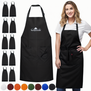 Giá rẻ vải tạp dề với Túi tùy chỉnh dễ dàng để làm sạch biểu tượng tùy chỉnh in vải Tạp dề tùy chỉnh khuôn mẫu bông vải tạp dề - Product Image 1