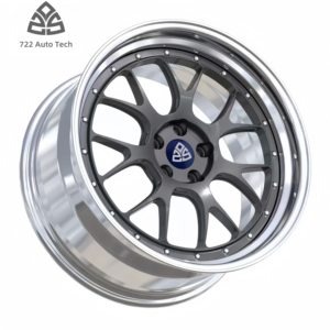 722Auto Juego de 2 Ruedas de Aleación Plateadas Mate de 18-22 Pulgadas 5x112/114.3/120 con Borde Escalonado y Diseño Cóncavo Profundo, Certificadas por DOT/CE - Product Image 2