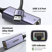 Adaptateur Ethernet UGREEN USB 3.0, adaptateur réseau Gigabit compatible avec Nintendo Switch Windows